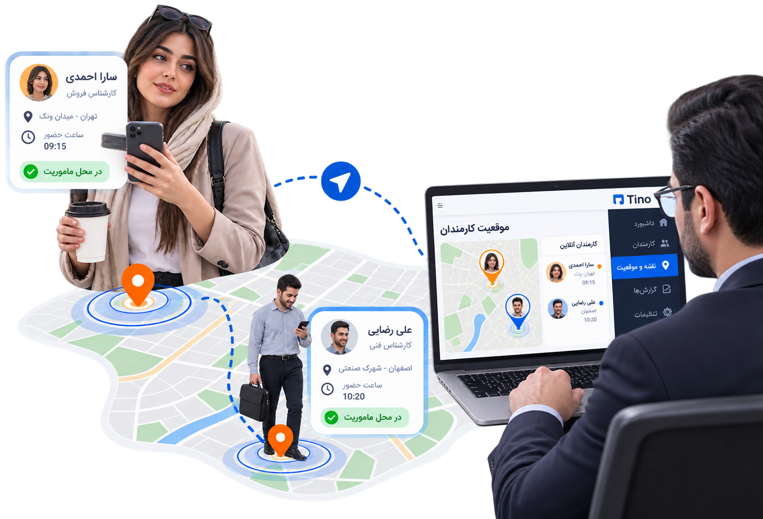 جزئیات و قابلیت‌های موقعیت کارکنان